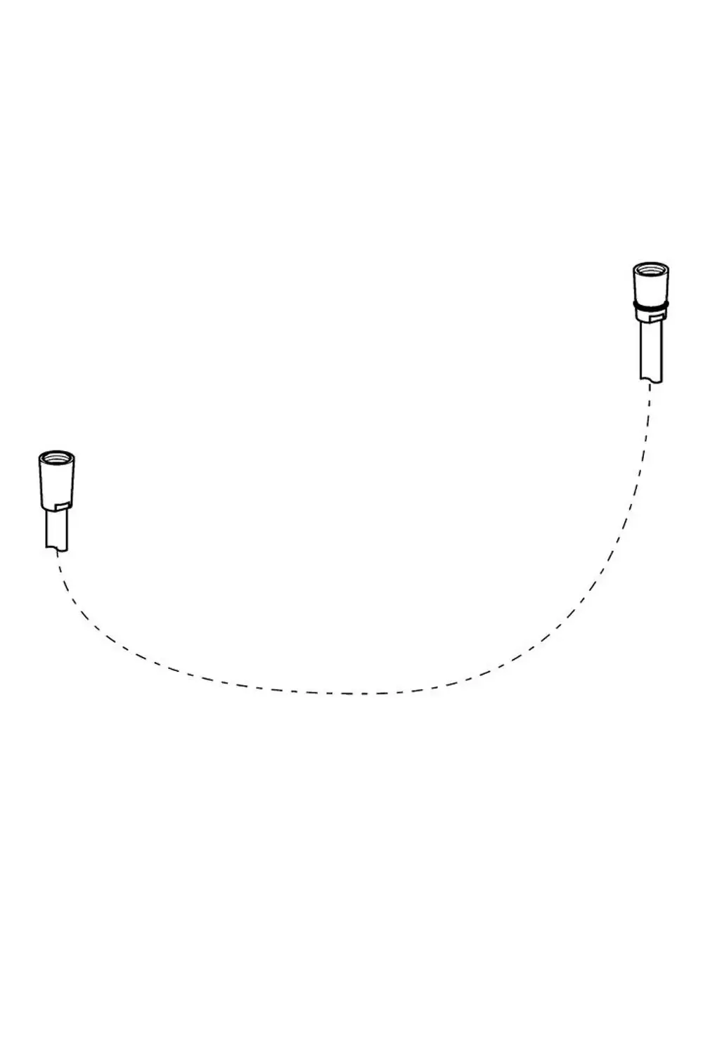 Zwei verbundene Anschlüsse mit Gewinde, auf einem weißen Hintergrund dargestellt. Das Design deutet auf einen G1/2xG1/2 Schlauch von HANSA hin.